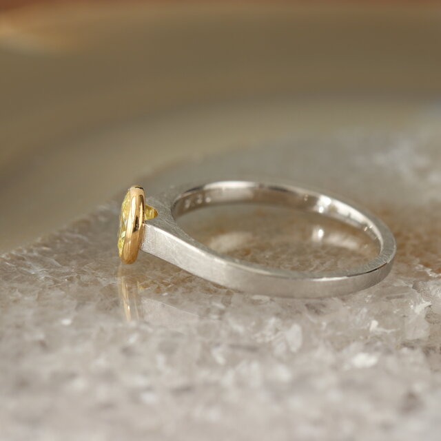 イエローダイヤモンド リング【Pt950/K18】 | iichi 日々の暮らしを