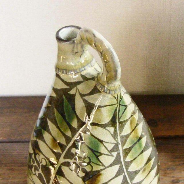 鶏冠壺　花瓶 ななかまど三彩鶏冠壷 | iichi 日々の暮らしを心地よくする