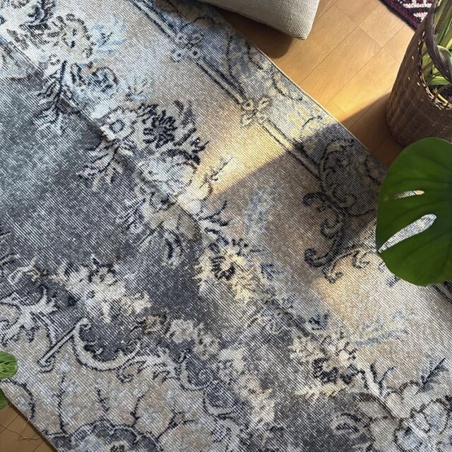 専用　48×124優しいベージュ深みあるネイビー　ボタニカル　トルコヴィンテージ 専用 48×124優しいベージュ深みあるネイビー ボタニカル トルコ