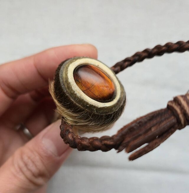 タイガーアイ ペンダント 馬の頭チャーム付き タイガーアイ ペンダント 馬の頭チャーム付き タイガーアイ ペンダント