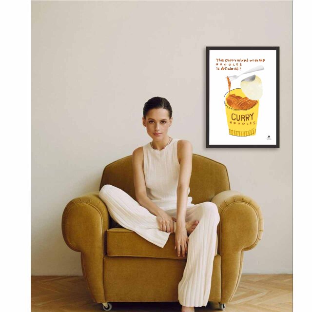 ポップヌードル 送料無料 イラスト A4〜A0 ポスター アートポスター