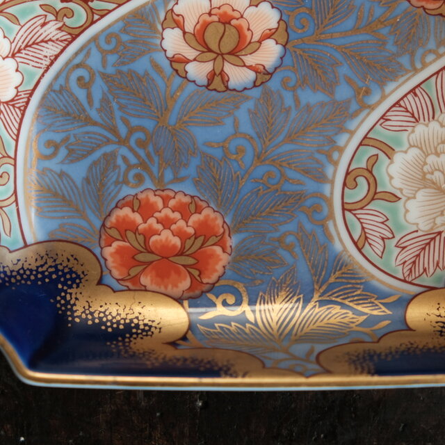 ゴージャスな色彩◇有田焼 深川製磁 花鳥文色絵金彩正方皿 和食器 高級