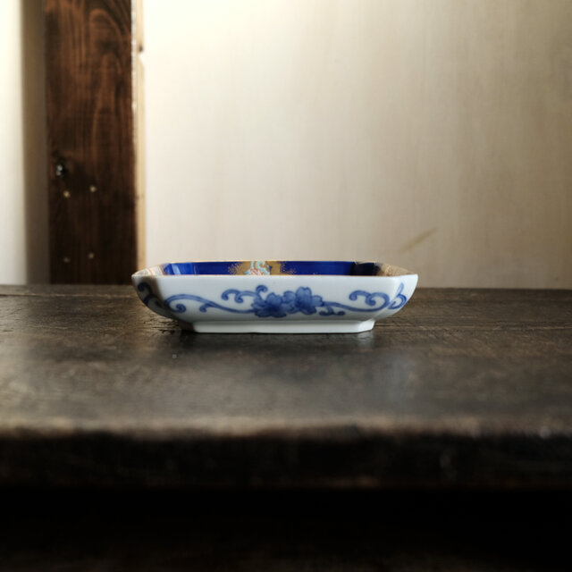 ゴージャスな色彩◇有田焼 深川製磁 花鳥文色絵金彩正方皿 和食器 高級