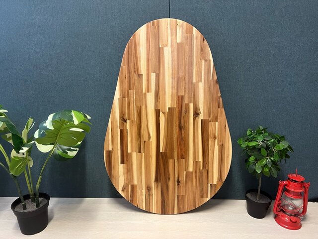 送料無料】 ローテーブル だるま形 90cm 60cm アカシア 折りたたみ脚