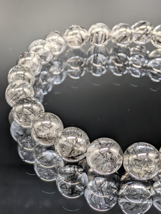 高品質・金運】ブラックルチルクォーツ 8mm ブレスレット | iichi 日々