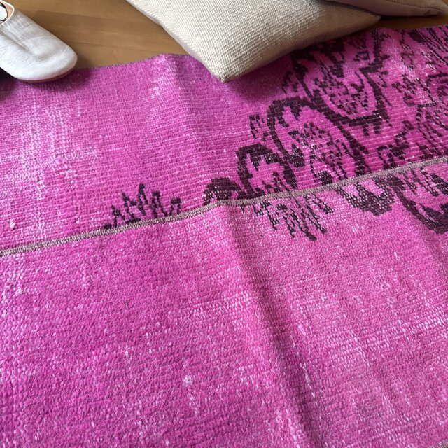 95×175 コーラルピンクパッチワークラグ　トルコヴィンテージラグ 95×175 コーラルピンクパッチワークラグ トルコヴィンテージラグ ラグ