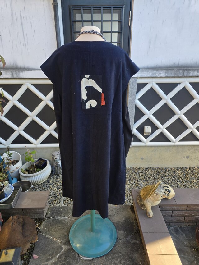 着物リメイク 半纏 型染め ジャンパースカート | iichi 日々の暮らしを