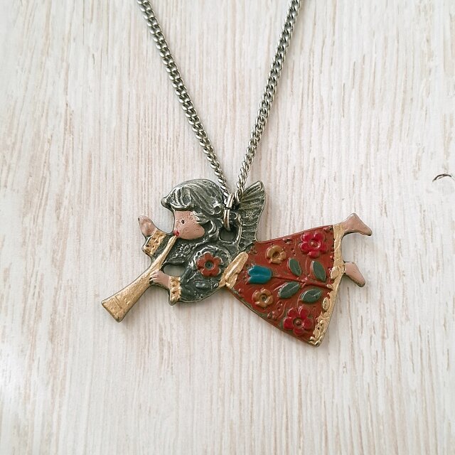 KÜHN》 blowing horn angel pewter キューン ピューター ヴィンテージ