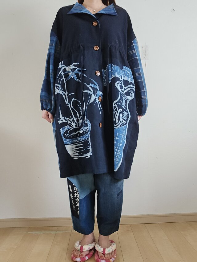 古布 木綿 筒描き 藍染 | iichi アンティーク 木綿の人気アイテム 日々