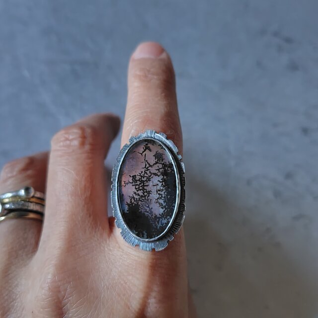 デンドリティックアゲートシルバーリング#14 | iichi 日々の暮らしを