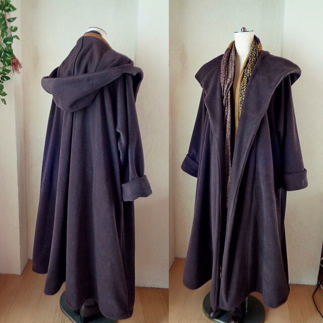 sold 魔法使い♥超軽量 ビッグフード ローブコート♥ダークチョコ 
