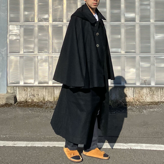 大正〜昭和初期 ウール トンビマント 二重廻し ジャパンヴィンテージ