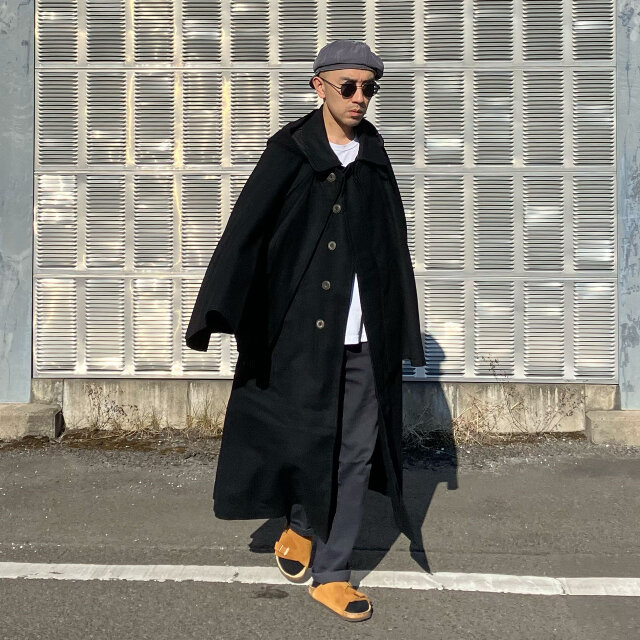 大正〜昭和初期 ウール トンビマント 二重廻し ジャパンヴィンテージ