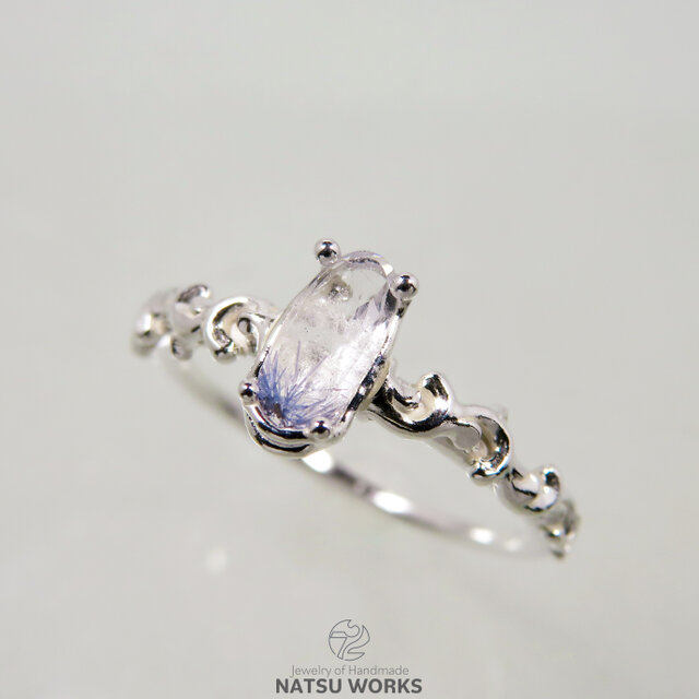 高品質　デュモルチェライトインクォーツ　リング　花具合がいいです　　2 楽天市場】【指輪】K22デュモルチェライト・イン・クォーツリング2.9ct