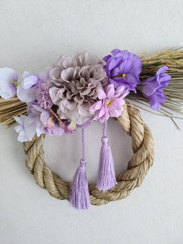 お早めに！しめ縄リース※パステルカラー※ お早めに！しめ縄リース※パステルカラー※