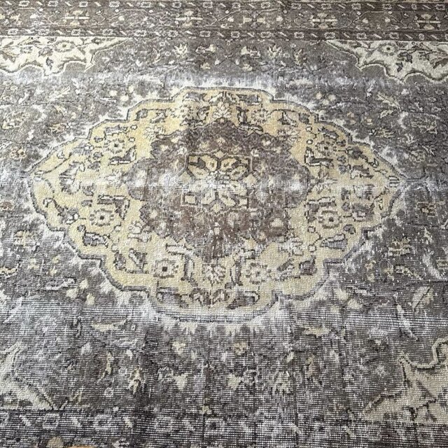 超大判177×260グレージュ×クリーム　メダリオン　トルコヴィンテージラグ 超大判177×260グレージュ×クリーム メダリオン トルコヴィンテージラグ