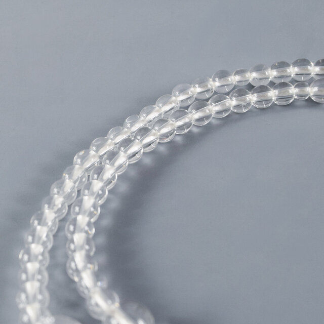 5mm 水晶 108玉 曹洞宗 八寸 共仕立 銀輪入 数珠 念珠 京念珠 京都