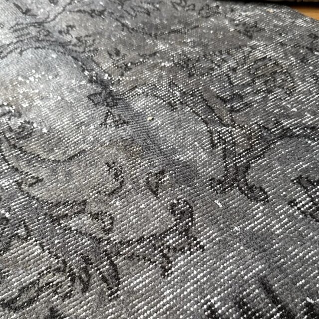 69×124ダークグレイ　オーバーダイ　ボタニカル　トルコヴィンテージラグ 69×124ダークグレイ オーバーダイ ボタニカル トルコヴィンテージラグ