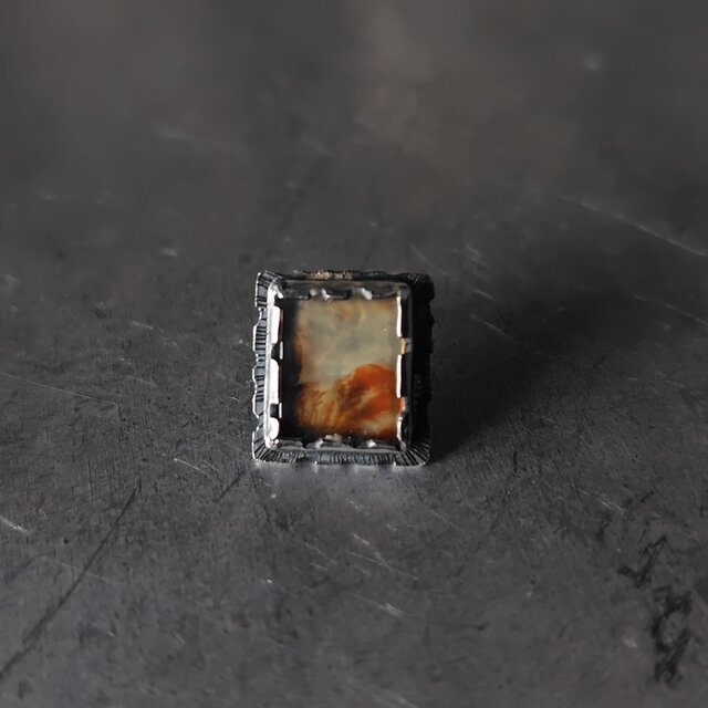 デンドリティックアゲートシルバーピアス | iichi 日々の暮らしを