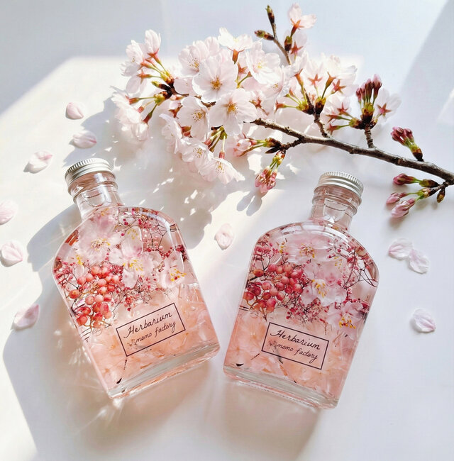 春を彩る桜の置物＆桜ハーバリウム 2点セット | iichi 日々の暮らしを