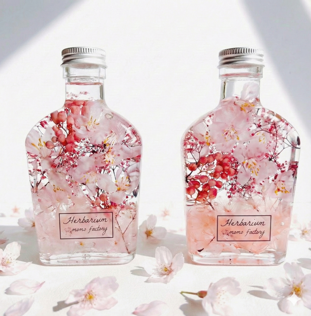 2本セット】春を告げる桜のハーバリウム spring フラワーギフトの