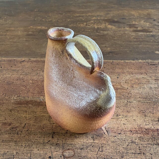 穴窯　焼き締め花器 穴窯焼き締め花器