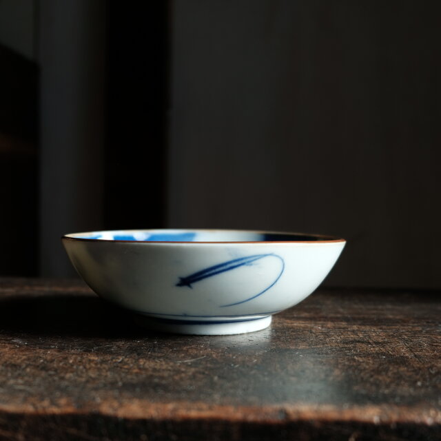 おめでたい絵付け◇松と梅。伊万里 松梅文染付鉢 碗 骨董/antiques