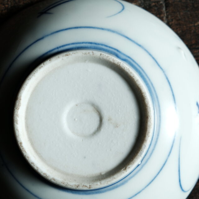 おめでたい絵付け◇松と梅。伊万里 松梅文染付鉢 碗 骨董/antiques