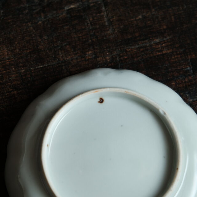 お正月に◇花と山水図。伊万里 色絵印判金彩小皿 骨董/antiques 古美術