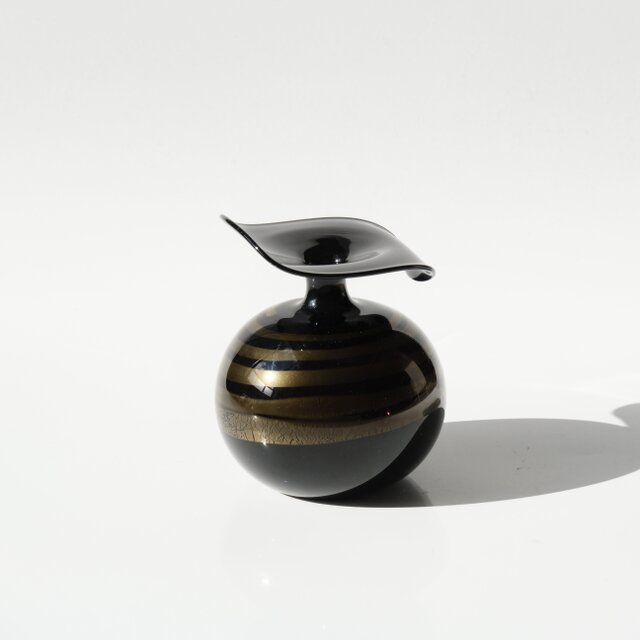 Ludwig Schmid】ドイツ製 / ヴィンテージ / 手吹き金彩アートガラス