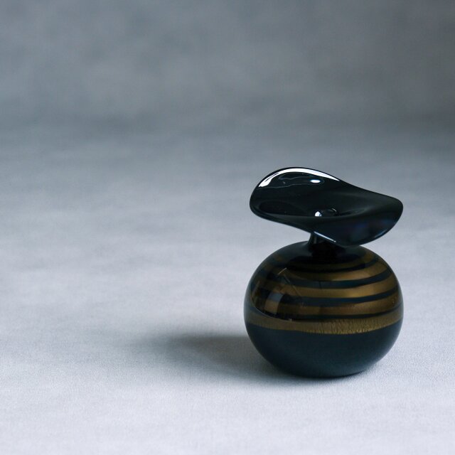 Ludwig Schmid】ドイツ製 / ヴィンテージ / 手吹き金彩アートガラス