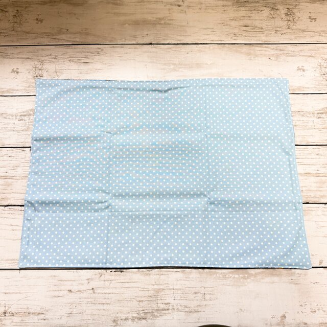 給食2点セット (ランチョンマット＆巾着袋) 【フレンチブルドッグ☆青