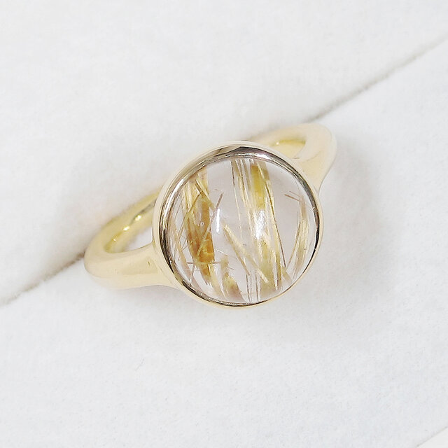 5.65ctルチルクォーツとSV925の指輪（リングサイズ：10号、針入り水晶