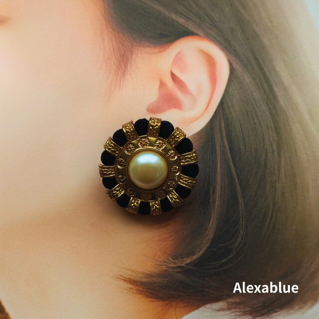 Antique Pearl Statement Earrings｜アメリカ買付 ヴィンテージ 大ぶり