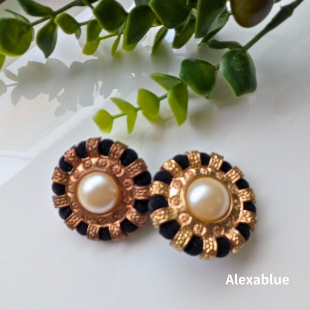Antique Pearl Statement Earrings｜アメリカ買付 ヴィンテージ 大ぶり
