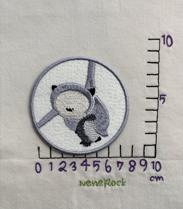 刺繍ワッペン□猿の親子□伊藤若冲 | iichi 日々の暮らしを心地よく