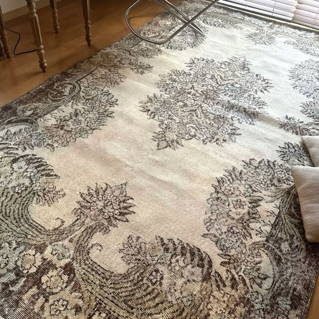 貴重超大判161.5×281ボタニカルメダリオン　トルコヴィンテージラグ 貴重 超大判 161.5×281ボタニカルメダリオン トルコヴィンテージラグ