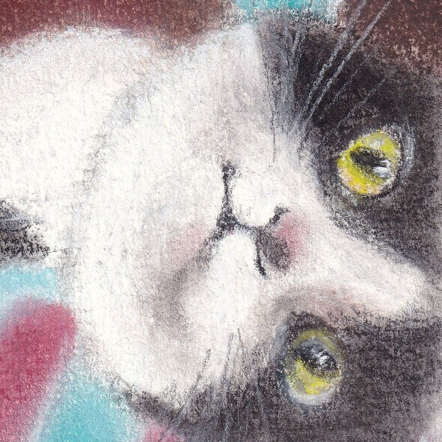猫カクテル（パステル画 原画） | iichi 日々の暮らしを心地よくする