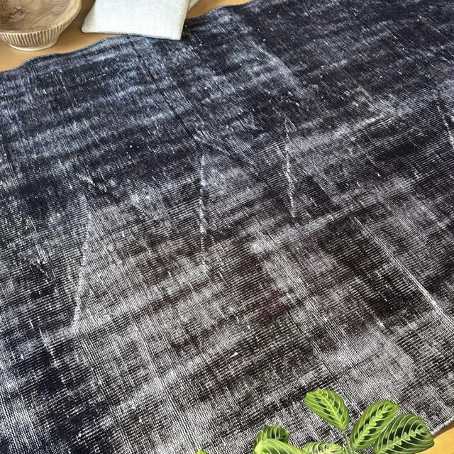 大判151×260 オーバーダイ ブラックダークグレイ トルコヴィンテージ