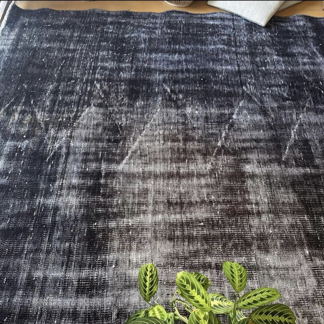 大判151×260 オーバーダイ ブラックダークグレイ トルコヴィンテージ