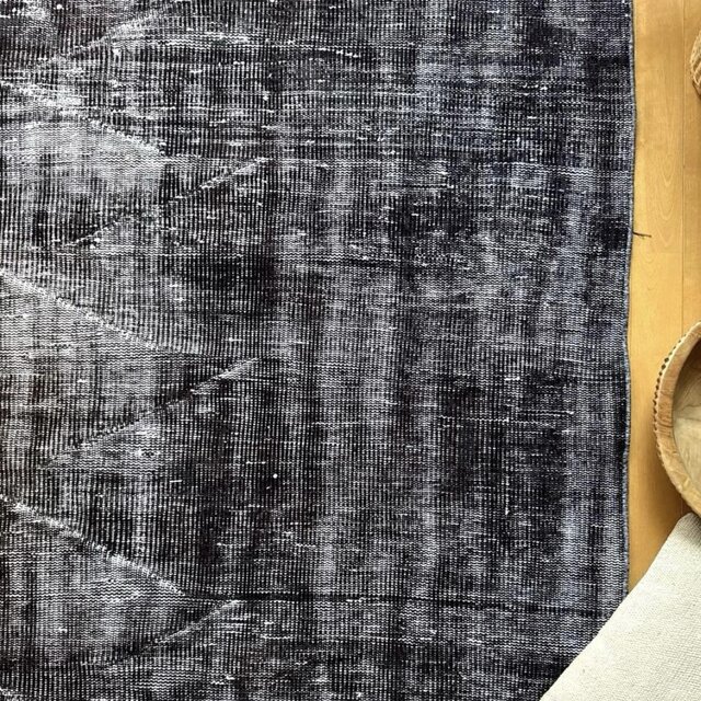 大判151×260 オーバーダイ ブラックダークグレイ トルコヴィンテージ