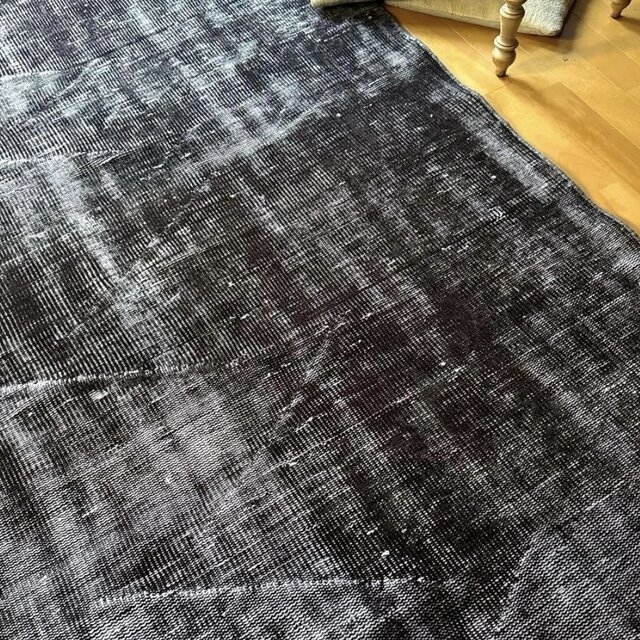 大判151×260 オーバーダイ ブラックダークグレイ トルコヴィンテージ