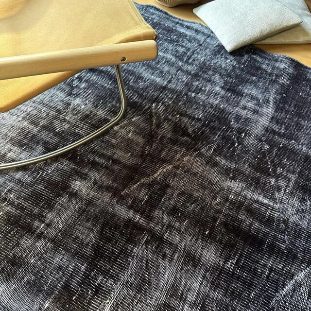 大判151×260 オーバーダイ ブラックダークグレイ トルコヴィンテージ