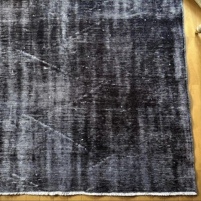 大判151×260 オーバーダイ ブラックダークグレイ トルコヴィンテージ