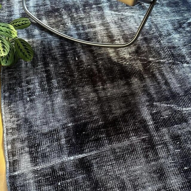 大判151×260 オーバーダイ ブラックダークグレイ トルコヴィンテージ