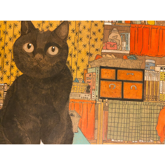原画「猫の部屋」猫イラスト | iichi 日々の暮らしを心地よくする