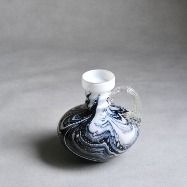 Carlo Moretti】イタリア製 / ヴィンテージ / ガラス花瓶 / ダーク