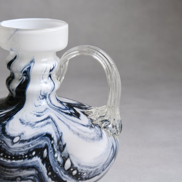 Carlo Moretti】イタリア製 / ヴィンテージ / ガラス花瓶 / ダーク