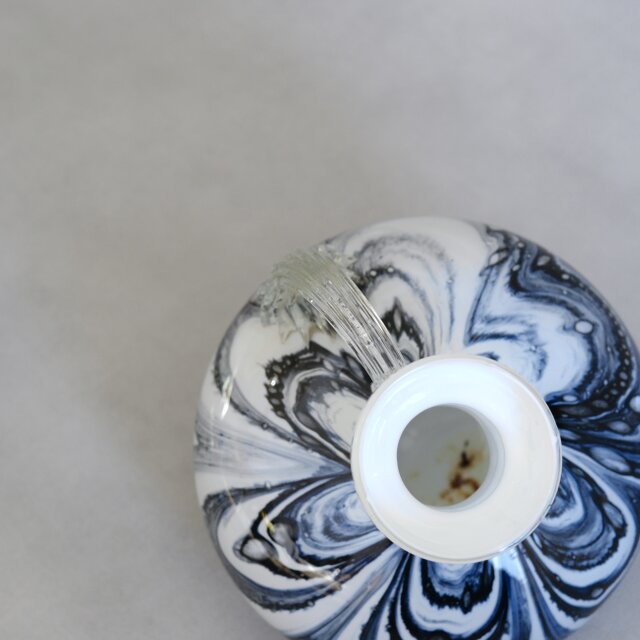 保管品　レトロ　carlo moretti　ブルーガラス　工芸品　高さ約25㎝ 保管品 レトロ carlo moretti ブルーガラス 工芸品 高さ約25㎝ 保管品