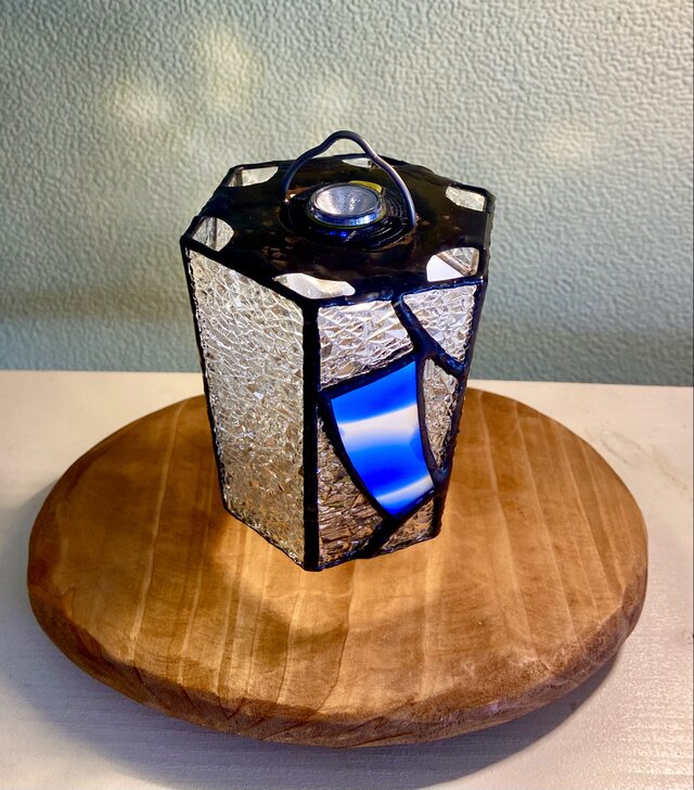 ステンドグラス製ランタンシェード『GlowShade』／ゴールゼロ対応／一点もの ステンドグラス製ランタンシェード『GlowShade』／ゴールゼロ対応／LED